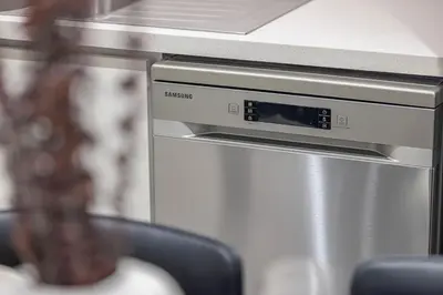 a close up of an oven with a counter top at Elegant 2BR Downtown Dubai Walk to Dubai Mall in Dubai