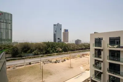 a view of a construction site in a city at Frank Porter - Elysee III by Pantheon, JVC in Dubai