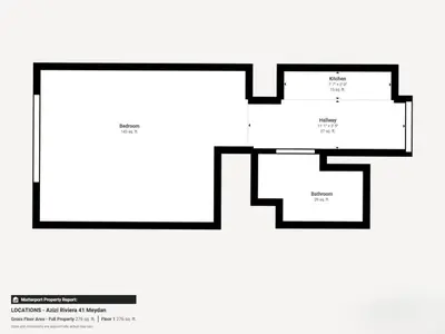 a black and white floor plan of a house at Locations l Luxurious Studio l Free Pool, Gym Access l Meydan in Dubai