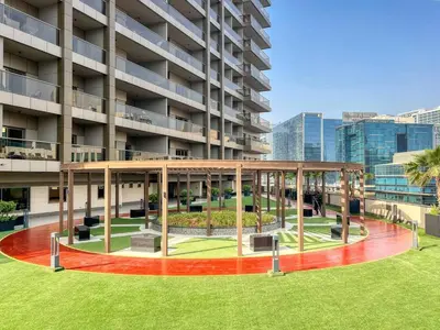 a view of the courtyard of a building at Studio in downtown of Dubai in Dubai