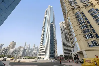 a tall building in a city with tall buildings at VayK - Spacious 2BR in JLT with Marina Views in Dubai