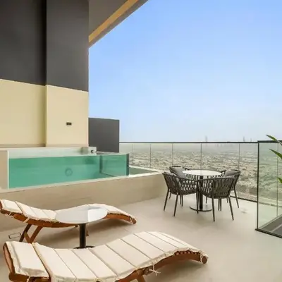 VayK - Stylish 2BR in JVC with Private Pool
