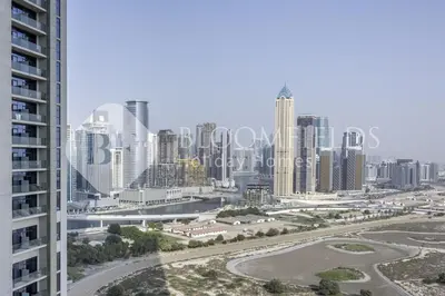a view of a city with tall buildings at Bloomfields Magnificent STU Aykon City in Dubai