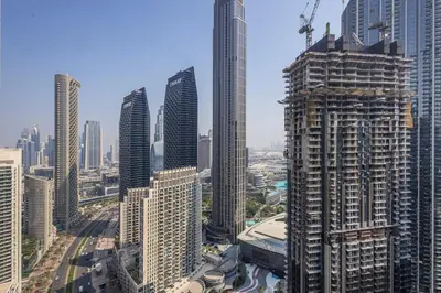 a view of a city with many tall buildings at Forte Tower 2 - 3 Bedroom with Maid's Room Apartment - Allsopp & Allsopp in Dubai