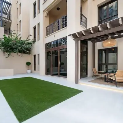 Newly Refurbished Luxury Garden Apartment with Burj Khalifa View and Direct Pool Access in Downtown Dubai