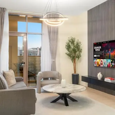Cozy 2BR with Canal View & Partial Burj View