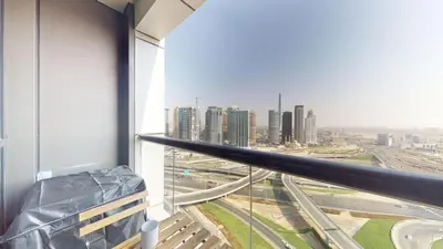 a view of a city from a building at Locations l Elegant 1 Bedroom l Skyline Views l Dubai Marina in Dubai