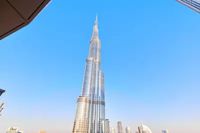 a view of the burj khalifa tallest building in the world at Premium 5 bedroom penthouse opposite Burj Khalifa in Dubai