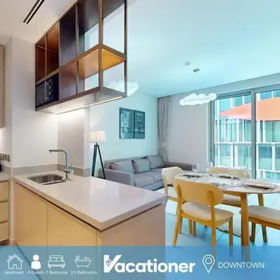 Vacationer l 2 Bed Direct Dubai Mall Access l Free Pool