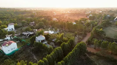 an aerial view of a house on a hill at A981 - kasturba Apt gandhi road in Dubai