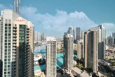 a view of a city with tall buildings at The Imperial Burj View by NAMUVE at 29 Boulevard in Dubai