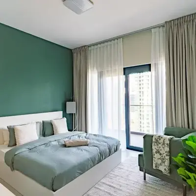 1BR with Burj Khalifa view in Business Bay