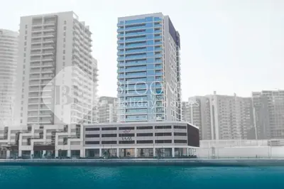 a rendering of a building in a city with tall buildings at Bloomfields Canal View 2Br Apt Canal Business in Dubai