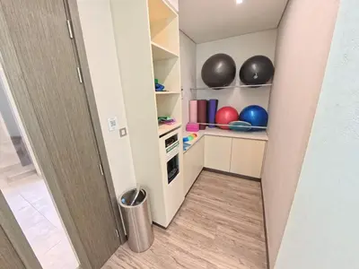 a hallway with a door leading into a room at Orange Plumeria 1701 - 2BR SeaView with Prvt Beach in Dubai