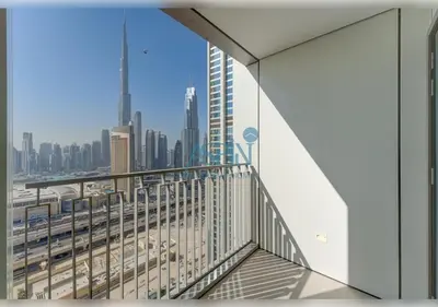 a view of the city from a balcony of a building at Downtown Views II - Burjkhalifa fireworks in Dubai