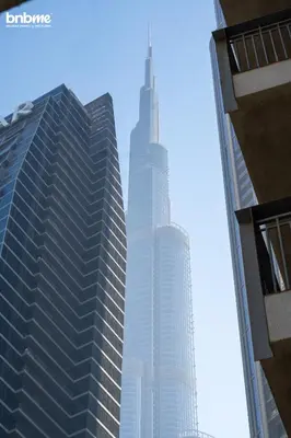 a view of two tall skyscrapers in a city at bnbmehomes - Stand Point Tower A in Dubai
