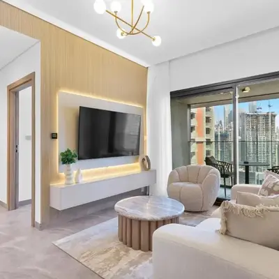 Elevated 2 Bedroom with Khalifa view in Peninsula