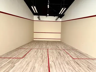 an empty room with a basketball court in it at Modern studio in the centre of Dubai in Dubai