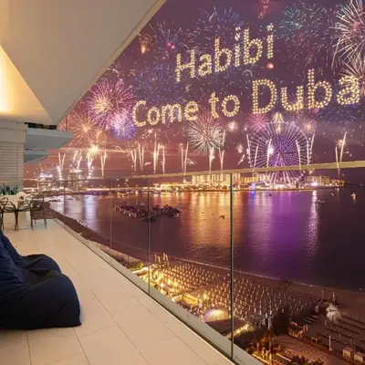 Luxurious 4BR La Vie JBR Private Beach Pool Panoramic Sea and Dubai Eye Views Drone Show Perfect for Family and Friends