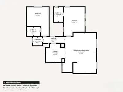 a floor plan of a house at Vacationer l Upgraded Modern 2 Bed l Downtown l Near Dubai Mall in Dubai