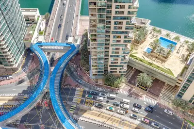 an image of a roller coaster in a city at Rimal 1, JBR - 2 Bedroom Apartment - Allsopp & Allsopp in Dubai