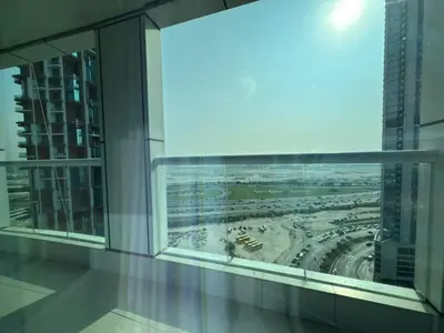 a view from the window of a building at AMAKIN Damac Paramount in Dubai