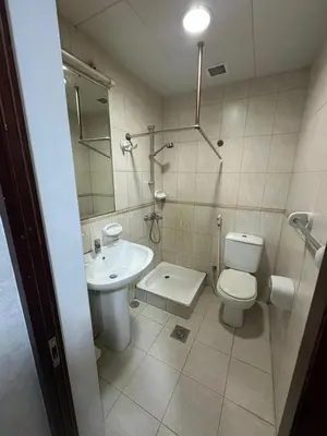 a bathroom with a toilet and a sink at Sea View Luxe Room Marina Dubai in Dubai