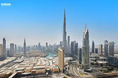 an aerial view of a city with tall buildings at bnbmehomes - Downtown Views II - Tower 1 in Dubai