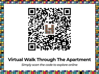 a crossword puzzle with the text virtual walk through the experiment simply scan the code at Direct Burj Khalifa views Lux Sky Manson Like Home in Dubai