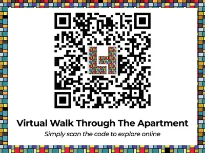 a puzzle with the words virtual walk through the experiment simply scan the code to explore at Family-Friendly 2BR in Azizi Plaza with Pool & Gym in Dubai
