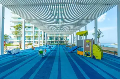 a rendering of a playground in a building at 2 Bedroom Apartment in Emaar Beachfront with Palm and Marina Views in Dubai