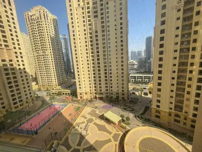 a view of a city with tall buildings at Two Bedroom Apartment with Excellent Location in Dubai