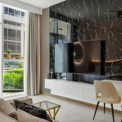 Stylish Missoni Studio with Direct Pool Access