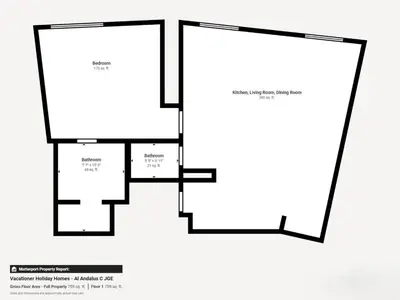 a floor plan of a house at Vacationer l Cozy 1 Bed l Jumeirah Golf Estate l Free Pool, Gym in Dubai