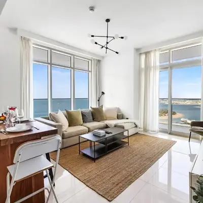 2BR Beachfront Retreat with Palm and Dubai Eye Views