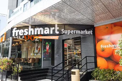 a store front of a store with a sign that reads instant supermarket at Vogue Marina, Condor Marina Star near Ain Dubai and JBR Beach, One Bedroom Apartment with Balcony and City View, Access to all Amenities in Dubai
