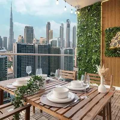 Designer 2BR with Burj View 5 Min to Dubai Mall