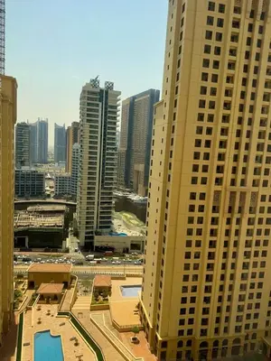 a view of a city skyline with tall buildings at Festive Winter Stay in JBR - Beach, Marina, Metro in Dubai