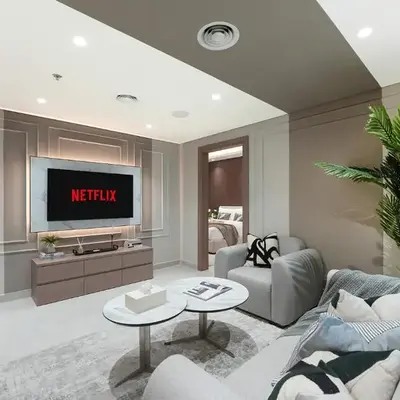 Modern 1BR Escape with Balcony View