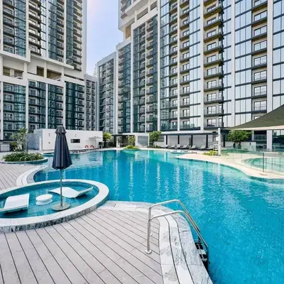 Chic 1BR Retreat Sobha Crest with Pool & Gym