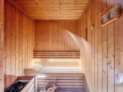 a inside of a sauna with a person in it at GuestReady - 1BR l Elegant City Escape in Dubai