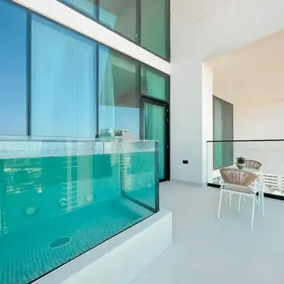 Calm 1BR Haven with Private Pool in Binghatti Royale