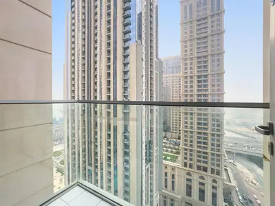 a view from the window of a skyscraper at Charming City View w 1BDR Apartment In Noura Tower in Dubai