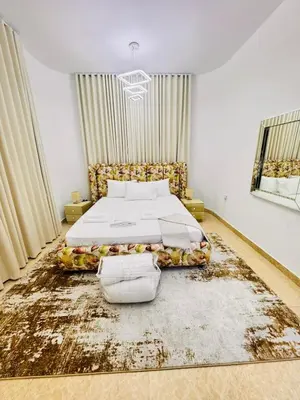 a bedroom with a bed in a dirty room at Luxe Villa Rooms in Dubai