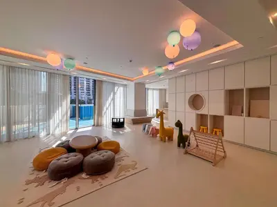 a living room with aasteryasteryasteryasteryasteryasteryasteryasteryasteryasteryastery at Frank Porter - Grande Signature in Dubai