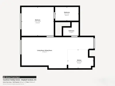 a floor plan of a house at Vacationer l Elegant 1 Bedroom l Near to Park and Mall l JVC in Dubai