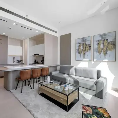 Chic 1BR Retreat with Private Pool and Balcony in JVC