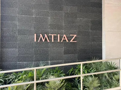 a sign on the side of a building at Boutique-Style Luxury Studio in Hyde Walk in Dubai