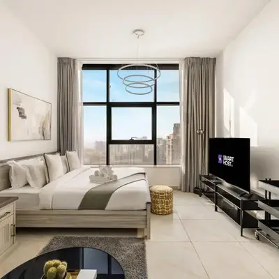 Relaxing Studio with Balcony & Pool at The Square Tower