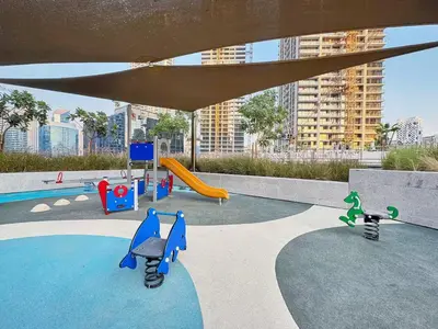 a playground with a slide at Luxurious view of the Business Bay canal, 2 beds in Dubai